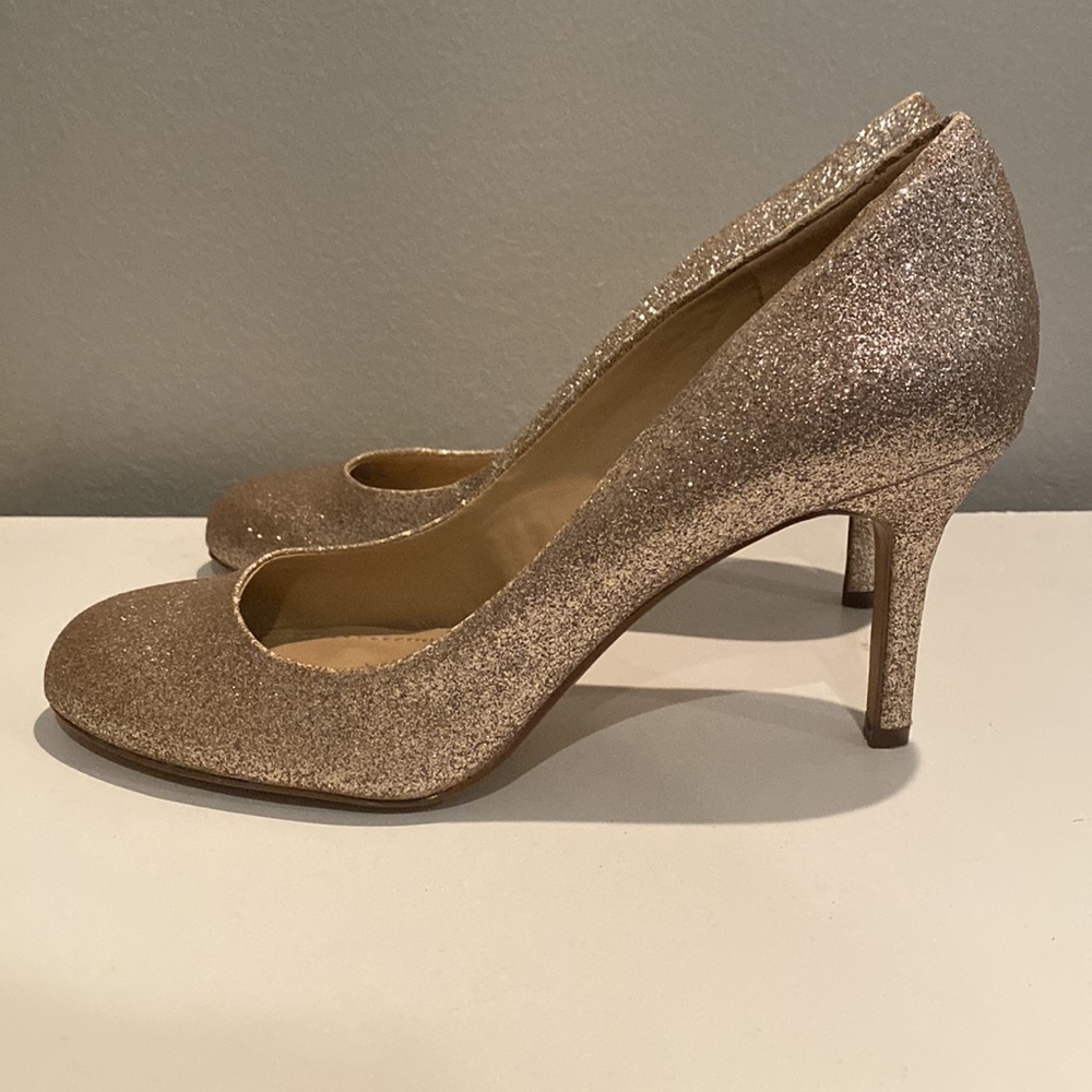 Vince Camuto Gold Sparkly Heels